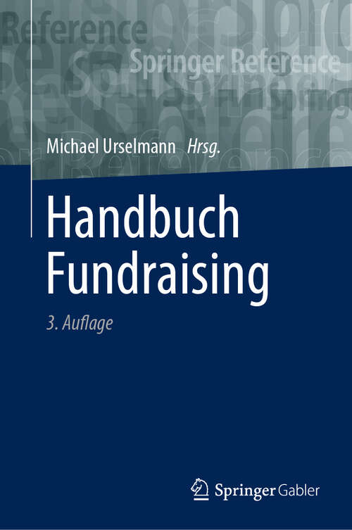 Book cover of Handbuch Fundraising (3. Auflage 2024)