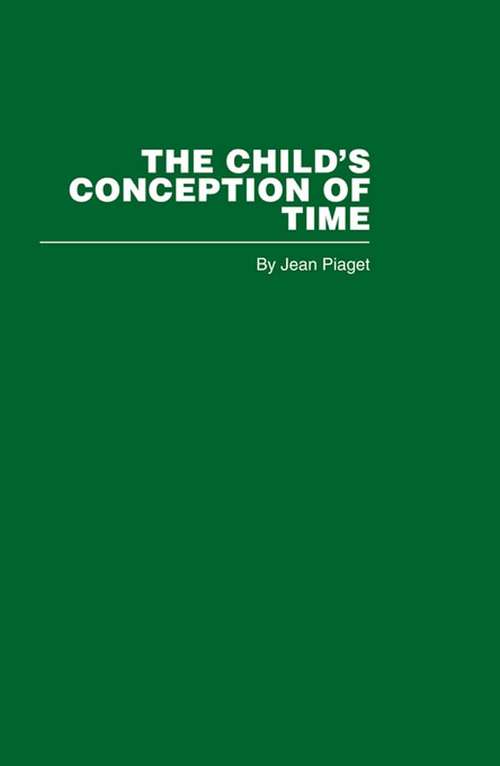 Book cover of The Child's Conception of Time