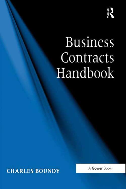 Book cover of Business Contracts Handbook