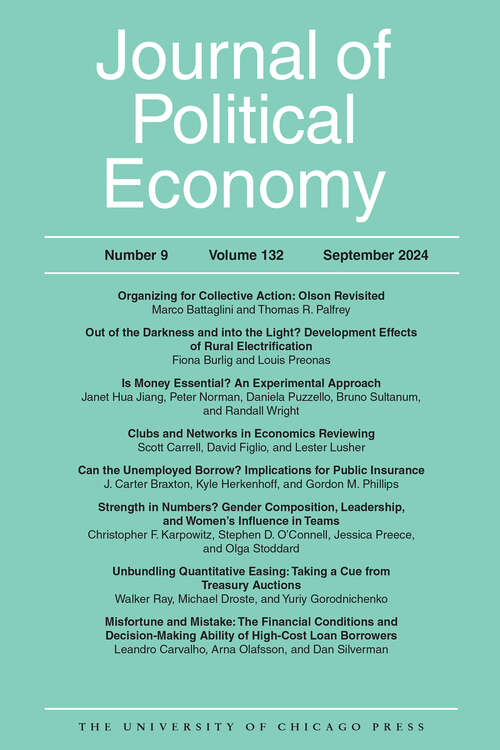 Book cover of Journal of Political Economy, volume 132 number 9 (September 2024)