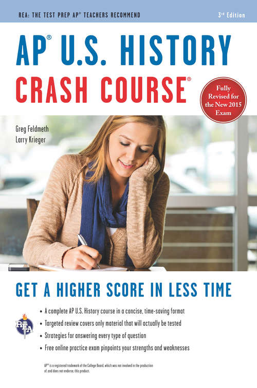 Book cover of AP® U.S. History Crash Course Book + Online (Advanced Placement (AP) Crash Course)