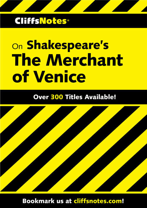 Book cover of CliffsNotes on Shakespeare's The Merchant of Venice