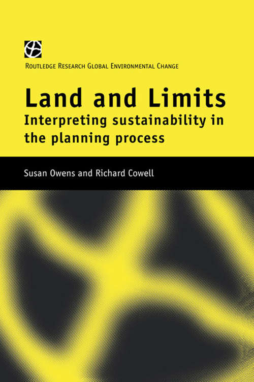 Book cover of Land and Limits: Interpreting Sustainability in the Planning Process (2) (Rtpi Library Ser.)