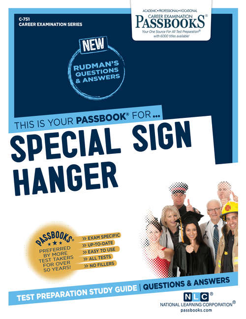 Book cover of Special Sign Hanger: Passbooks Study Guide (Career Examination Series)