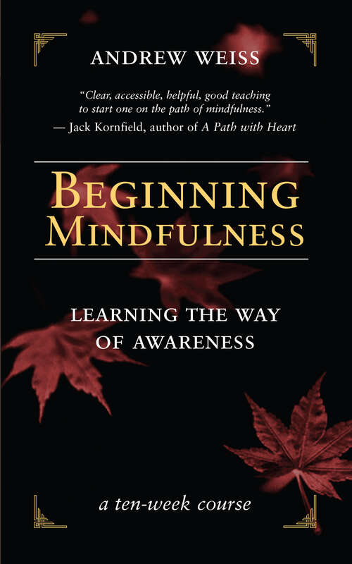 Book cover of Beginning Mindfulness: Learning the Way of Awareness