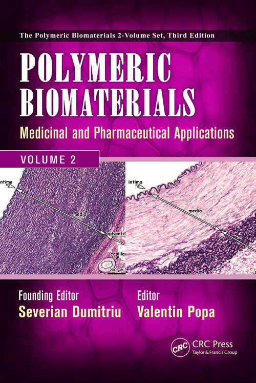 Book cover of Polymeric Biomaterials: Medicinal and Pharmaceutical Applications, Volume 2 (1)