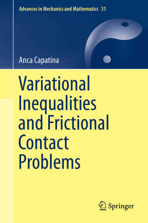 Book cover of Variational Inequalities and Frictional Contact Problems