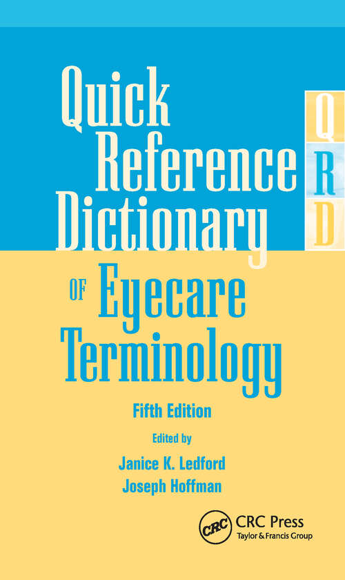 Book cover of Quick Reference Dictionary of Eyecare Terminology