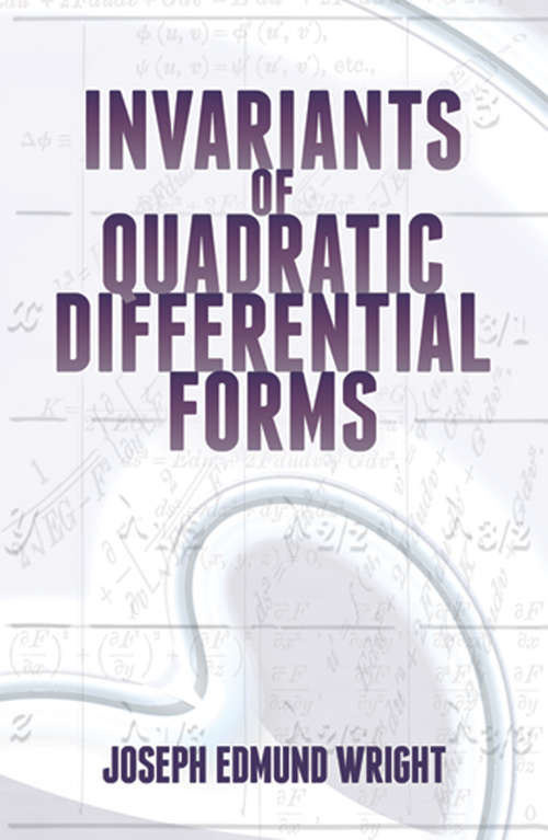 Book cover of Invariants of Quadratic Differential Forms (Dover Books on Mathematics)