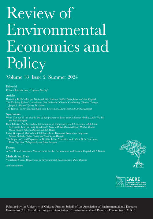 Book cover of Review of Environmental Economics and Policy, volume 18 number 2 (Summer 2024)