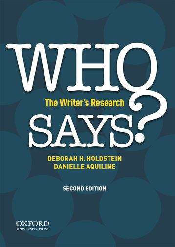 Book cover of Who Says?: The Writer's Research