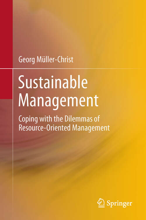 Book cover of Sustainable Management