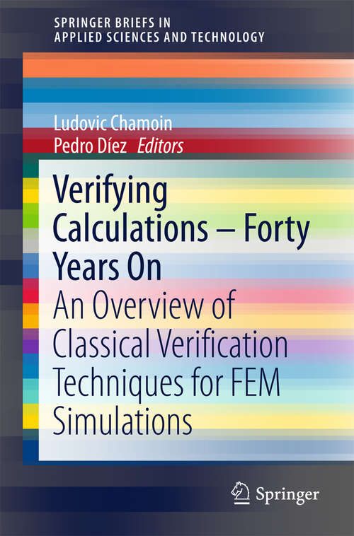Book cover of Verifying Calculations - Forty Years On