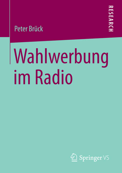 Book cover of Wahlwerbung im Radio