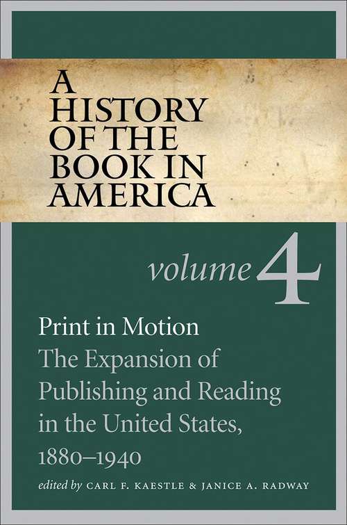 Book cover of A History of the Book in America
