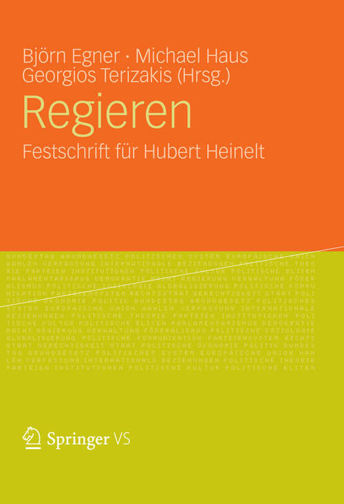 Book cover of Regieren