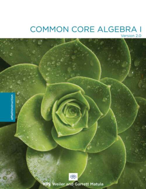 Book cover of Common Core Algebra I