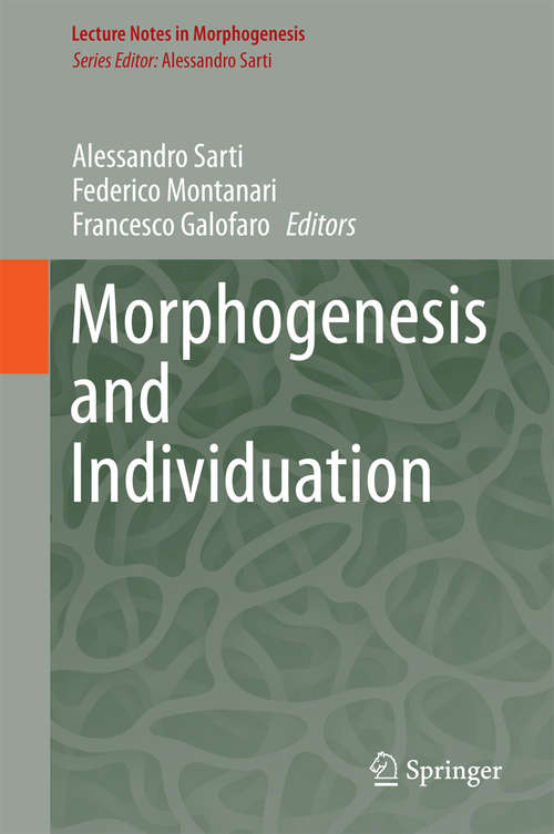 Book cover of Morphogenesis and Individuation