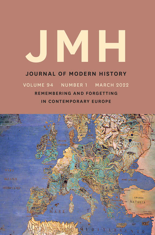 Book cover of The Journal of Modern History, volume 94 number 1 (March 2022)