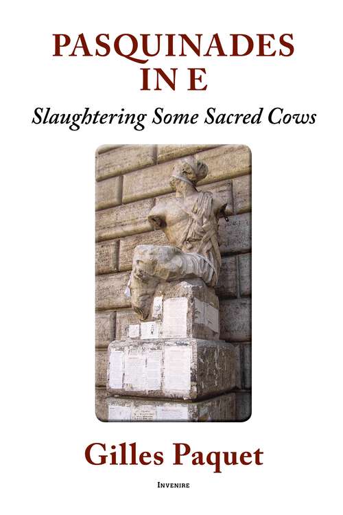 Book cover of Pasquinade in E: Slaughtering Some Sacred Cows