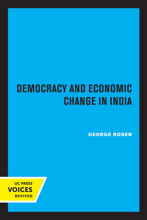 Book cover of Democracy and Economic Change in India