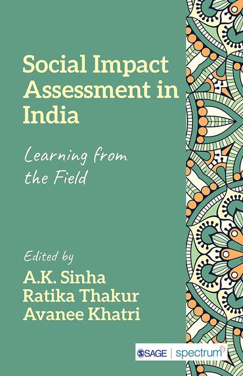 Book cover of Social Impact Assessment in India: Learning from the Field