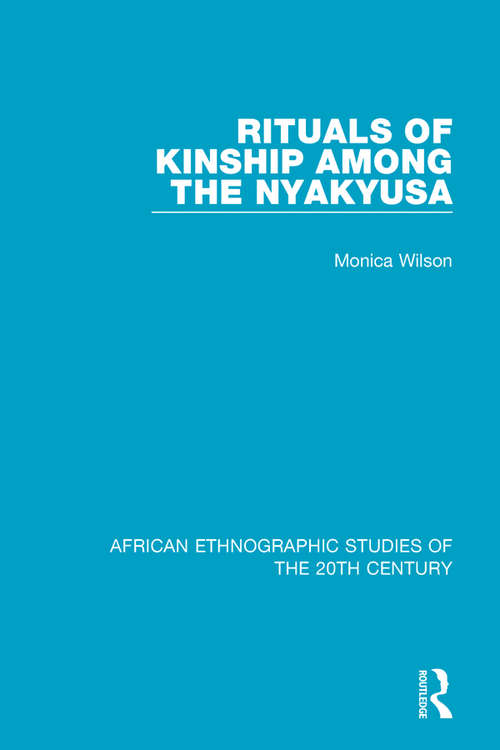 Book cover of Rituals of Kinship Among the Nyakyusa