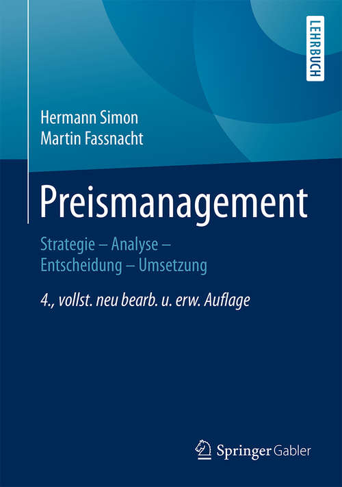 Book cover of Preismanagement