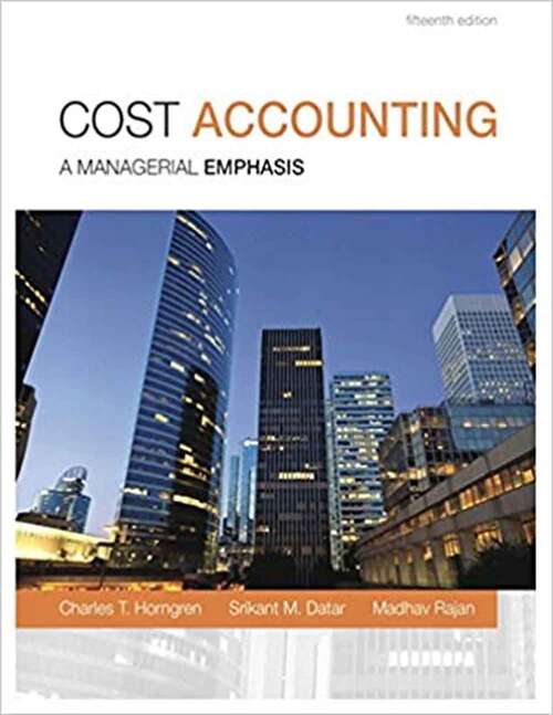 Book cover of Cost Accounting (Fifteenth Edition)