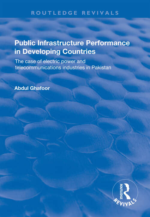 Book cover of Public Infrastructure Performance in Developing Countries (Routledge Revivals)