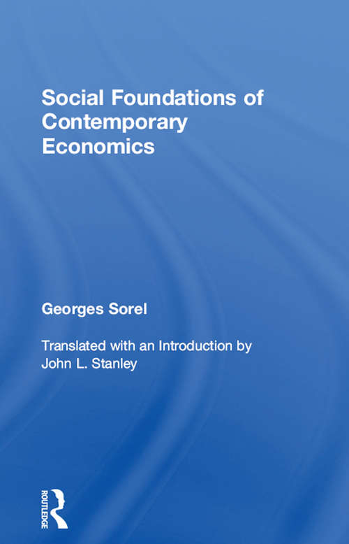 Book cover of Social Foundations of Contemporary Economics