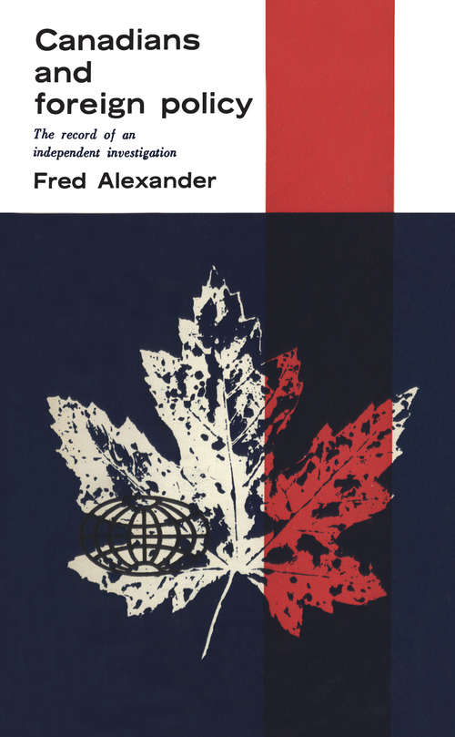 Book cover of Canadians and Foreign Policy