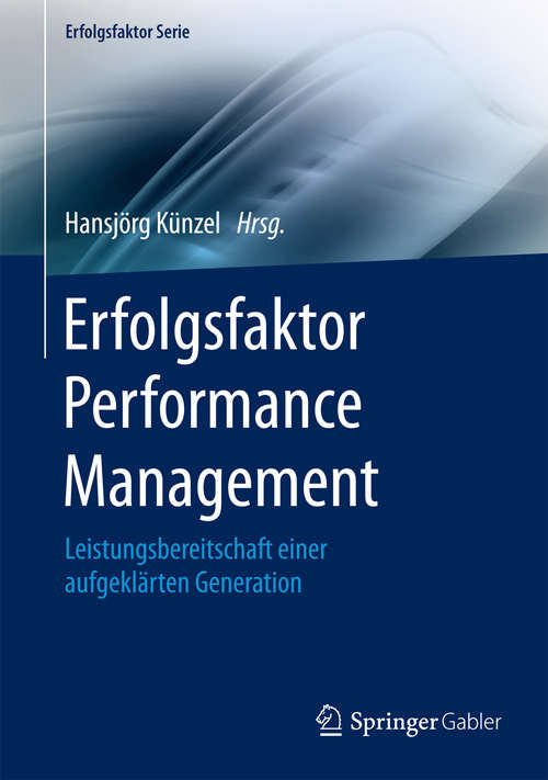 Book cover of Erfolgsfaktor Performance Management