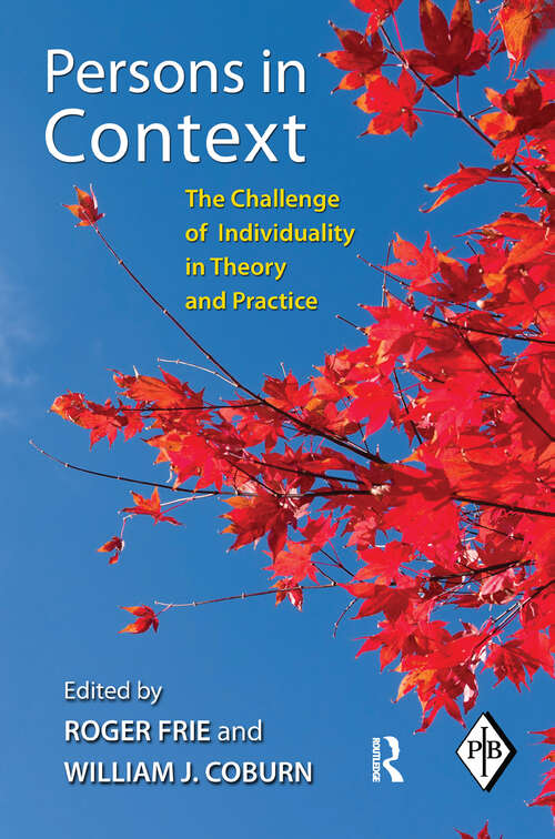 Book cover of Persons in Context: The Challenge of Individuality in Theory and Practice (Psychoanalytic Inquiry Book Series)