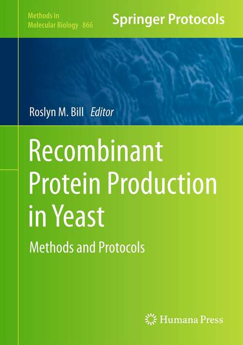 Book cover of Recombinant Protein Production in Yeast