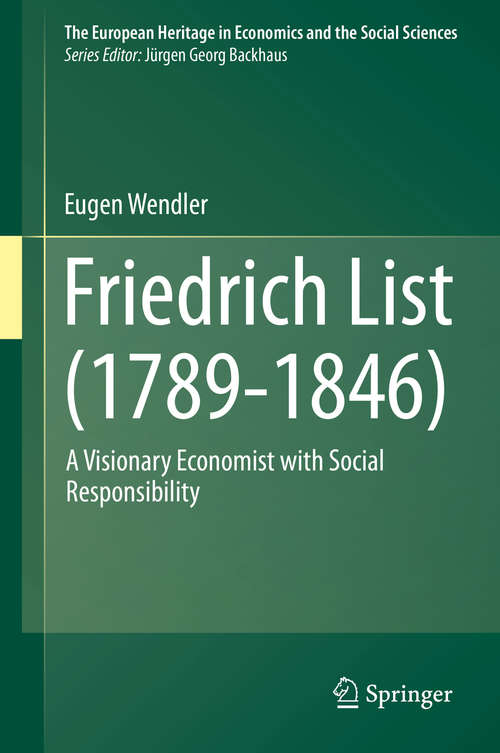 Book cover of Friedrich List (1789-1846)