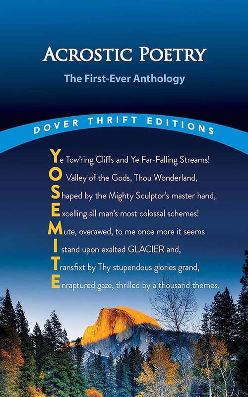 Book cover of Acrostic Poetry: The First-Ever Anthology (Dover Thrift Editions: Poetry)