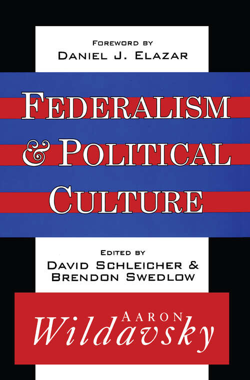 Book cover of Federalism and Political Culture