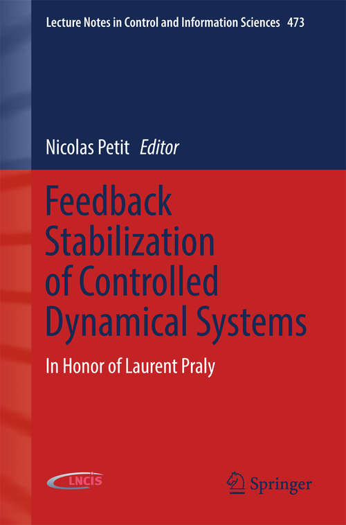 Book cover of Feedback Stabilization of Controlled Dynamical Systems