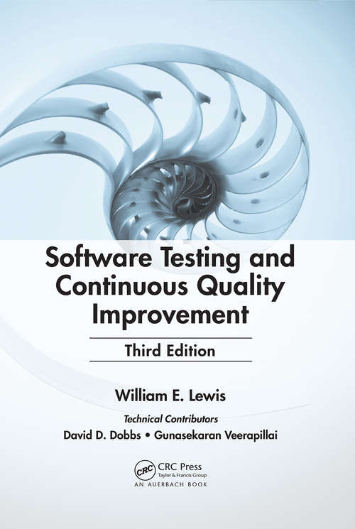 Book cover of Software Testing and Continuous Quality Improvement (3)