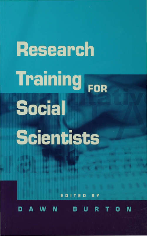 Book cover of Research Training for Social Scientists: A Handbook for Postgraduate Researchers (First Edition)