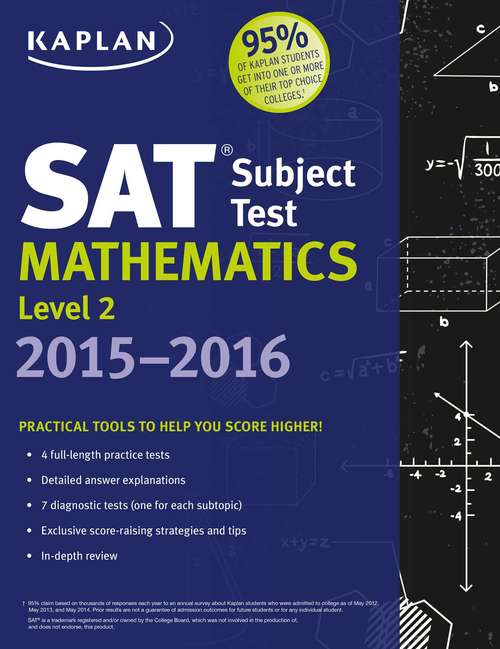 Book cover of Kaplan SAT Subject Test Mathematics Level 2 2015-2016
