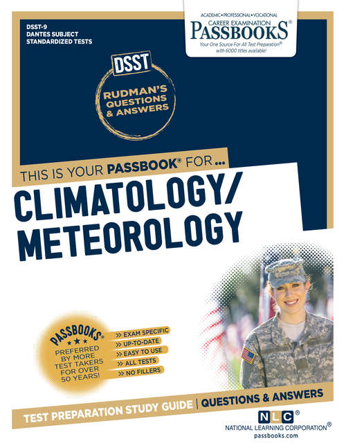 Book cover of CLIMATOLOGY/METEOROLOGY: Passbooks Study Guide (DANTES Subject Standardized Tests (DSST))