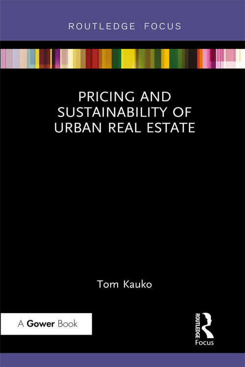 Book cover of Pricing and Sustainability of Urban Real Estate