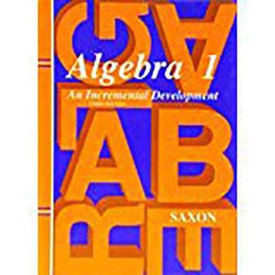Book cover of Algebra 1 (Third Edition) (Saxon Algebra 1)