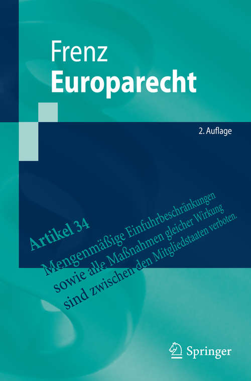 Book cover of Europarecht