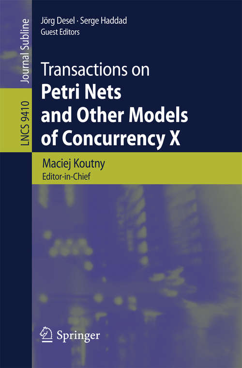 Book cover of Transactions on Petri Nets and Other Models of Concurrency X