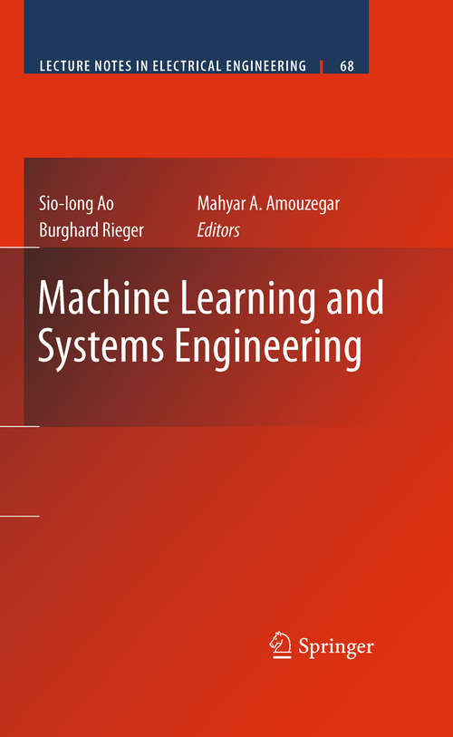 Book cover of Machine Learning and Systems Engineering