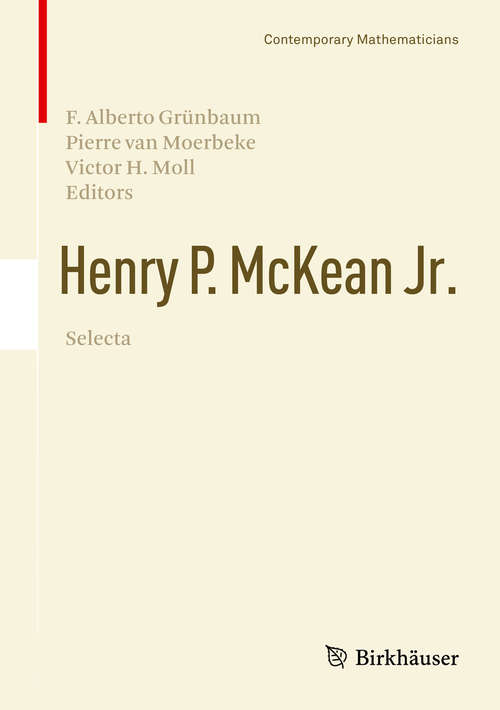 Book cover of Henry P. McKean Jr. Selecta