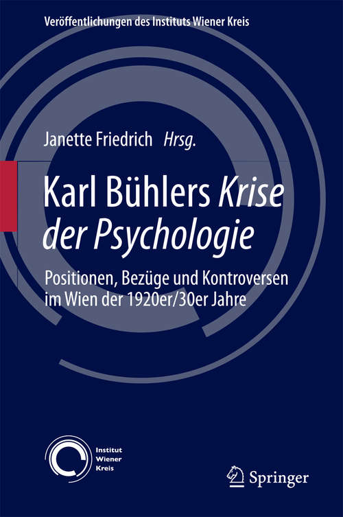 Book cover of Karl Bühlers Krise der Psychologie